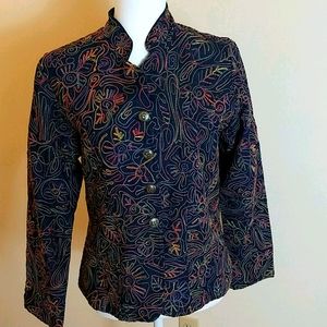 Casual studio embroidery denim jacket